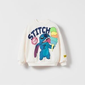 ZARA KIDS LIMITED EDITION & STITCH ICE CREAM DISNEY SWEATSHIRT